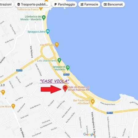 Casa Viola Elegante E Sul Mare Di Mondello Appartamento
